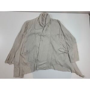 Barefoot Dreams CozyChic Ultra Lite Cardigan Shawl Collar Open Front XL Beige